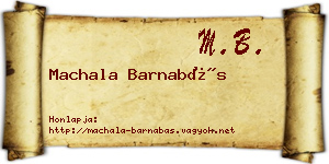 Machala Barnabás névjegykártya