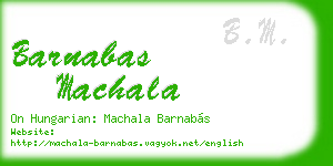 barnabas machala business card
