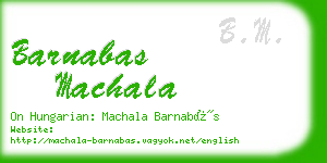 barnabas machala business card